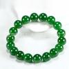Pulseira de Safira de Taiwan Cor de Jaspe Jade Verde Espinafre Pulseira de Contas Redondas Jadeita Pulseira de Contas de Buda 108