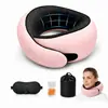 Almohada Popular con Espuma Viscoelástica en Forma de U Transfronteriza, Almohada de Viaje para el Cuello, Portátil y Plegable, Adecuada para Siestas en Avión y Soporte Cervical