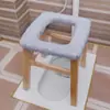 Silla de Inodoro para Mujeres Embarazadas de Madera de Cedro Maciza Taburete sin Instalación Taburete de Inodoro Móvil Inodoro Portátil para Ancianos