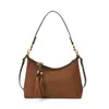 Bolso de axila, Bolso retro francés de alta gama esmerilado para mujer, Bolso color marrón Maillard, Bolso cruzado, Nuevo estilo de otoño e invierno para mujer