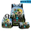 Mochila Escolar 3D de Filme Novo Mochila Lancheira Estojo Conjunto de Três Peças