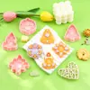 Moldes para Galletas Serie de Bendiciones Estilo Nacional tipo Zen Moldes de Caricatura 3D de Campana Vela Moldes Simulación Estampado DIY Galletas