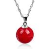 Collar de cuentas de concha redondas de plata de ley 925, joyería de moda, colgante, accesorios, joyería de perlas naturales personalizada, regalos al por mayor