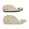 Botones de Madera de Animales Marinos Subacuáticos, Virutas de Madera Decorativas de Dibujos Animados Marinos Ecológicas, Artesanías de Madera
