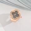[relógio anel] novo anel quente de quatro folhas tendência diamante completo AliExpress comércio exterior pode ver o anel de tempo luxo