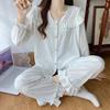 Coleção de Pijamas de Veludo Dourado Estilo Coreano Pijamas Estilo Ins para Mulheres Outono e Inverno Veludo Diamante Popular Roupa de Casa de Duas Peças