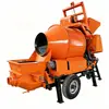 Bomba de Concreto Eléctrica Diésel Mezcladora y Bomba de Entrega de Concreto Máquina Todo en Uno Bomba de Vertido para Agregados Grandes Piedras Finas Mortero