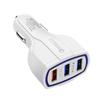 Cargador de coche inteligente de fábrica de origen, un solo arrastre, tres cabezales de carga rápida tipo C, más USB QC3.0, nuevo cargador de coche PD