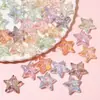 Cuentas de Estrella de Cinco Puntas de Tres Capas de Alta Transparencia con Coloración Acrílica Accesorios de Joyería para Cadena de Teléfono Móvil Llavero DIY Hecho a Mano