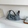Bolso de mujer nuevo de otoño/invierno transfronterizo, bolso tipo dumpling retro de gamuza de gran capacidad, diseño de nicho, bolso de hombro con estampado de leopardo, bolso cruzado