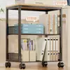 Estante de almacenamiento para impresora, organizador de escritorio para el hogar, estante para libros y bolsos, estante multifuncional de almacenamiento para papel A4 y documentos para la oficina