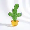 Vidrio Zibo Hecho a Mano Integrado Planta en Maceta Pequeña Montaje en Coche Decoración de Escritorio de Oficina Artesanías Adornos Venta al por Mayor Transfronteriza
