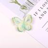 Parche bordado de organza de doble color mágico con diseño de mariposas, accesorios de ropa explosivos, directo de fábrica