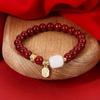 Pulseira Cor de Cinábrio Sorte Nafu Contas de Transferência Pulseira Masculina e Feminina Ano da Vida Presente de Segurança Joia Antiga