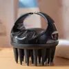 Escova de Silicone para Shampoo de Grau Alimentício, Pente Massageador de Óleo para Cabeça, Escova de Silicone Grande Redonda com Dentes Longos para Limpeza do Couro Cabeludo
