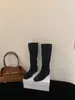 [] Botas altas hasta la rodilla estilo francés para mujer 2026 nuevo estilo botas de montar altas huecas