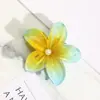 Grampo de Cabelo Flor Bauhinia Simulada e Flor de Ovo Pérola Grampo Tubarão Clipe de Cabeça Médio Coreano Clipe de Rabo de Cavalo Grampo de Disco