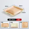 Plato Creativo de Melamina para Wagyu Plato Comercial con Textura de Madera Plato para Buffet de Carne Plato para Barbacoa Plato para Parrilla Estilo Japonés