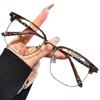 Gafas de media montura para hombre, montura negra, miopía, grado ajustable, Sven, ojos de escoria, anti-luz azul, montura de gafas planas, marea