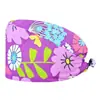 Gorro Médico Estampado a Prueba de Polvo, Gorro de Trabajo Transpirable sin Visera Quirúrgica, Gorro Médico Tipo Cúpula con Cola