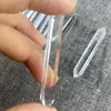 Columna doble punta de Cristal Blanco Natural 0.5-0.8cm palillo de dientes cristal blanco ultrafino piedra en bruto pulido ventas directas de fábrica
