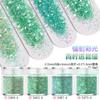 Nail art glitter lantejoulas glitter pó gradiente conjunto azul roxo 123mm misto esmalte joias material gota de cola