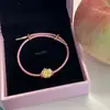 Shenzhen 999 Oro Puro Caricatura Manzana de la Paz Pulsera Tejida Rosa para Año del Zodiaco y Regalo del Día de San Valentín Venta al por Mayor