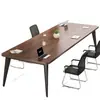 Mesa de Conferencias, Mesa Larga, Estilo Moderno Simple, Mesa de Entrenamiento para Sala de Reuniones Pequeña, Banco de Trabajo Simple, Combinación de Escritorio de Oficina Largo y Silla
