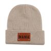 Gorro de Lana Tejida con Etiqueta de Letra en Inglés Europeo y Americano Otoño e Invierno para Viajes al Aire Libre Cálido Grueso para el Frío Gorro Simple de Jareta