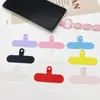 Parche de Silicona para Correa de Teléfono Color Macarrón Agujero en Forma de T Pegatina Trasera para Funda de Teléfono Pieza Colgante Fija Anti-Pérdida DIY
