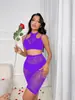 Suministro de Exportación Transfronteriza Lencería Sexy Europea y Americana, Pijamas, Monos, Ropa de Malla, Faldas Sexy Transparentes, Faldas que Cubren la Cadera W511