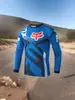 Ropa de Ciclismo Transfronteriza de Manga Larga, Ropa Off-Road para Bicicleta de Montaña, Camisetas de Motocicleta, Ropa de Descenso Transpirable de Secado Rápido, Ropa de Carrera de Verano