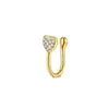 Pinza Nasal en Forma de U Europea y Americana Anillo Nasal Incrustado con Circonita Clip-On sin Perforación Anillo Falso para la Nariz Clavo de Nariz Joyería para Perforación Nasal sin Perforación