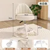 Cadeira de Maquiagem com Rodas Universal Banqueta de Penteadeira para Quarto de Menina Cadeira Giratória para Casa com Encosto Elevatório Banqueta para Unhas