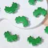 Contas soltas de acrílico com pentagrama pixelado galvanizado colorido, pingentes de pérola de imitação, contas de Natal, pingentes feitos à mão para DIY