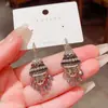 Estilo Étnico Retro Lujo Ligero Hecho a Mano Cristal Borla Ganchos para la Oreja Lujo Ligero Nicho Aretes Largos Celebridad de Internet Aretes Versátiles