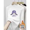 Capa base de cuello medio alto para niños 2026 Otoño/Invierno Nuevo estilo Manga larga para niñas Estampado de dibujos animados Top de forro polar para niños de tamaño mediano a grande