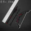Periféricos del Juego de los Tres Reinos 15cm Lu Bu Fang Tian Jian Arco Kirin Arco de Aleación y Set de Flechas Modelo de Metal