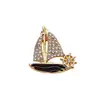 Broche de Aleación de Gama Alta, Exquisito Pin de Corsage, Imperdible de Seguridad Anti-Exposición para Mujer, Pin Grande para Traje, Decoración de Broche de Hoja