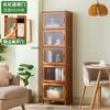 Armario estrecho moderno minimalista a prueba de polvo con celosía y combinación de puertas, armario vertical, armario estrecho, armario de almacenamiento, estante de piso de madera maciza