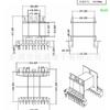Ee55B Ee5521 Esqueleto de Transformador de Alta Frequência Horizontal 10 + 10 Pinos