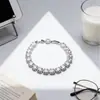 Pulseira Quadrada Grossa Cruzada Mais Vendida Microincrustada Moda Tendência Simples Pulseira Incrustada com Zircônia Venda Direta da Fábrica