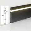 Rodapé Luminoso em Liga de Alumínio com Luz LED Metal Escovado Invisível Luz Embutida com Linha de Pé 8/10/12cm