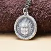 Plata Pura 999 plata de ley Colgante Dios de la Riqueza para hombre y mujer redondo macizo marca personalizado colgante de plata antigua Jiyan moda nacional al por mayor