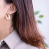 Aretes de Tuerca Minimalistas de Moda Estilo Coreano con Aguja de Plata S925 para Mujer con Estilo Geométrico Retro Único Estilo Hong Kong