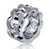 Anillos de Hip-Hop Europeos y Americanos, Anillos Clásicos para Hombre con Circonita Micro-Pavimentada, Anillos Cubanos, Anillos de Pareja para Hombre y Mujer al por Mayor