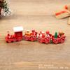 En stock, adornos navideños, tren de madera navideño, regalos navideños, adornos para ventanas, artesanías de madera al por mayor