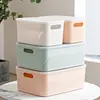 Caja de almacenamiento de escritorio para artículos varios caja de almacenamiento de bocadillos caja para mascarillas con tapa cesta de almacenamiento cosméticos caja pequeña nórdica