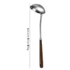 Espátula de Cocina Auténtica de Nogal Acero Inoxidable 304 Espátula Pequeña Cuchara para Sopa Colador Espátula para Freír Espátula Plana Espátula de Cocina
