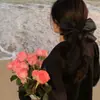 Clip de resorte con lazo de perla, accesorio para el cabello de alta gama, elegante y francés para celebridades de Internet.